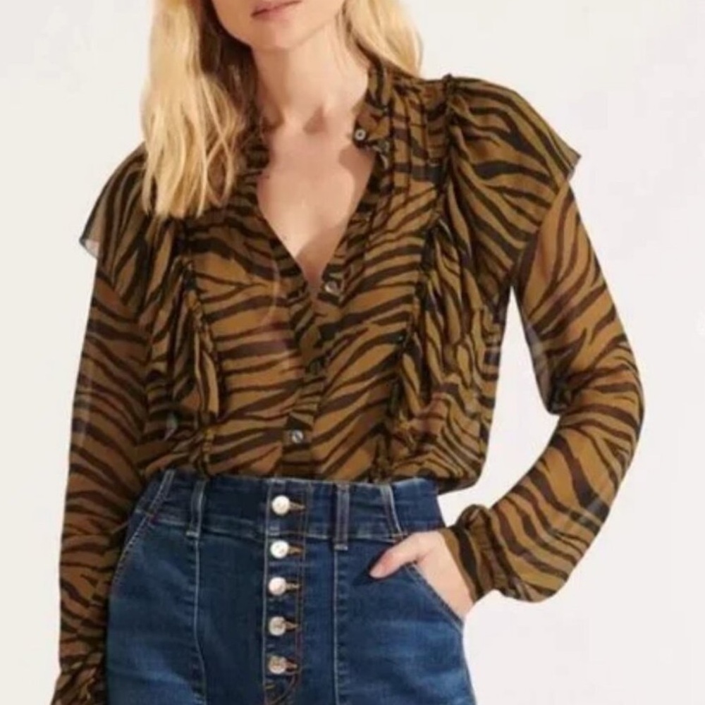 Veronica Beard 100% Silk Camilla Top